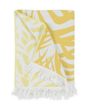 Zebra Palm Beach Beach Towel Matouk Canary 