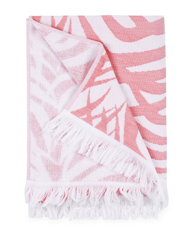 Zebra Palm Beach Beach Towel Matouk Flamingo 